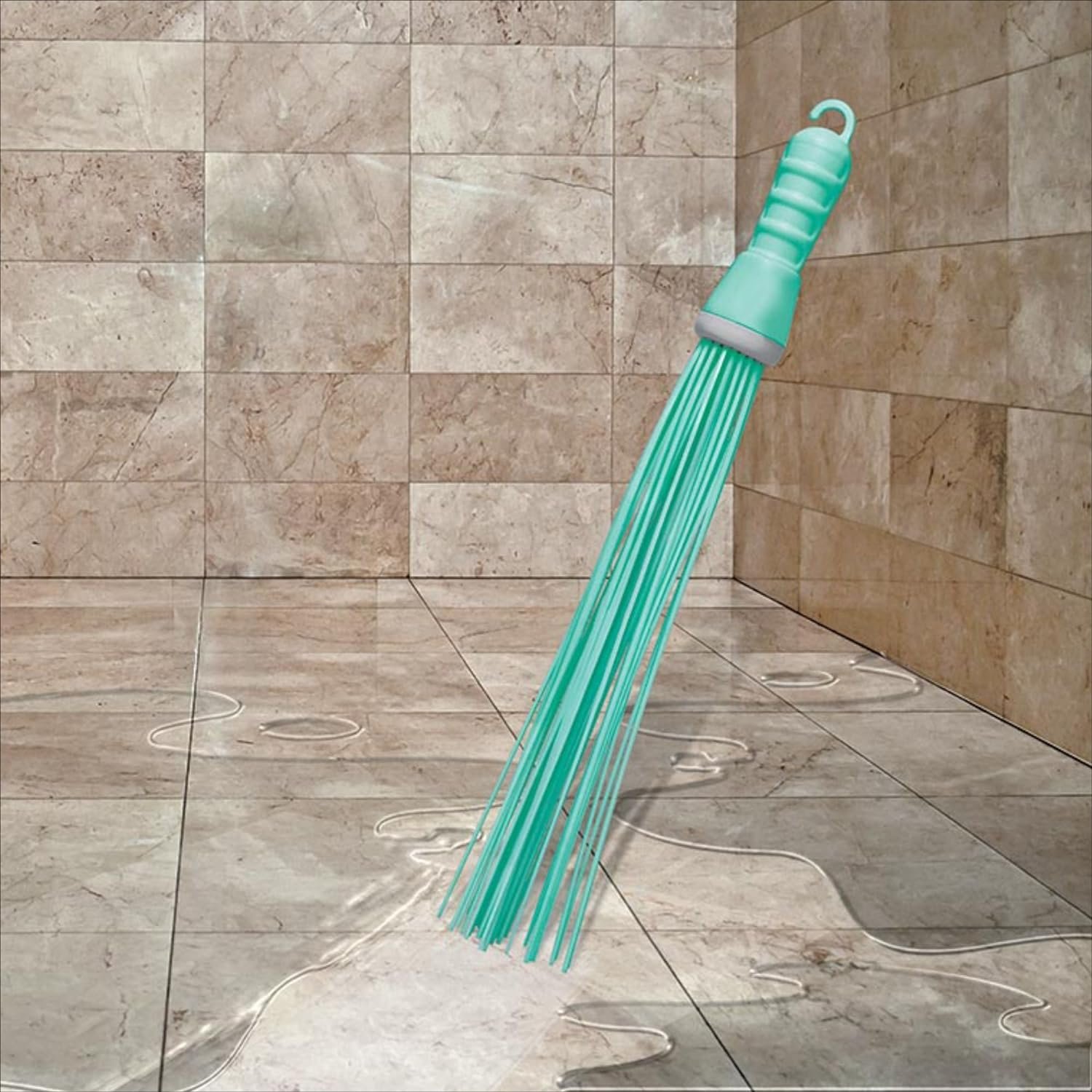 Spotzero by Milton Kharata Plastic Hard Bristle Broom (Aqual Green), hard_floor, Pack of 1,jhadu - Image 3